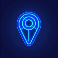 Maps icon neon light.