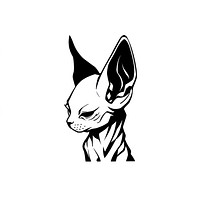 Sphynx Cat stencil animal canine.