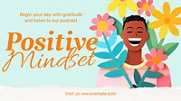 Positive thinking blog banner template  