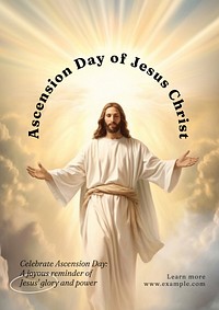 Ascension day  poster template