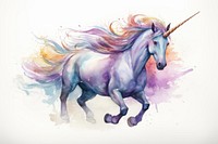 Illustration of unicorn running art illustrated livestock.