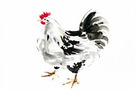 Chicken Japanese minimal chicken poultry rooster.