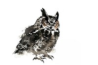 Owl Japanese minimal owl animal bird.