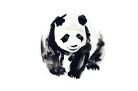 Panda Japanese minimal wildlife stencil wedding.