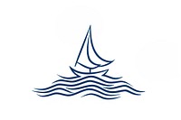 Simple Sailboat dhow boat ship logo animal shark.