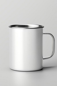 Stainless steel camping mug mockup psd