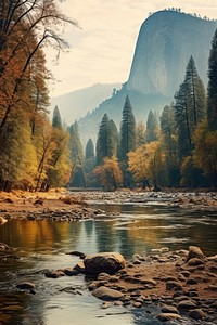 River mountain rock wilderness.