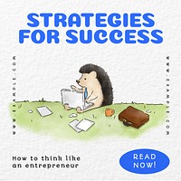 Strategies for success Instagram post template  