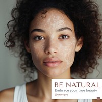 Natural beauty Instagram post template  