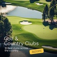 Golf & country club Instagram post template