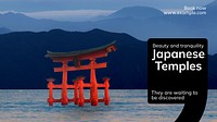 Japanese temples blog banner template