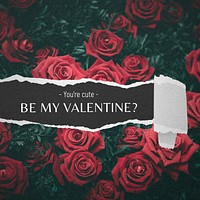 Be my valentine Instagram post template