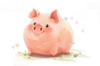 Chubby piggy bank animal mammal.