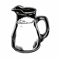 A jug of milk bottle shaker water jug.