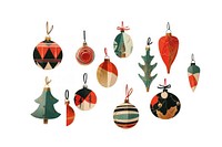 Christmas ornament shape collage cutouts accessories accessory earring.