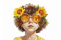 Sunglasses sunflower art accessories.