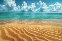 Sandy beach in Thailand landscape shoreline panoramic.