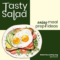 Salad prep Facebook post template