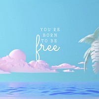 Born free Facebook post template