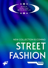 Street fashion poster template