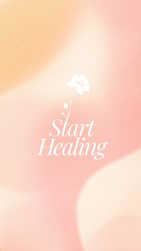 Healing mobile wallpaper template