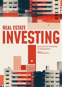 Real estate investing poster template