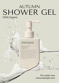 Body wash  poster template