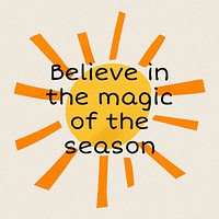 Magic & season quote Instagram post template