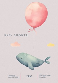 Baby shower   poster template