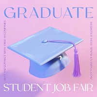 Graduate student job fair Instagram post template