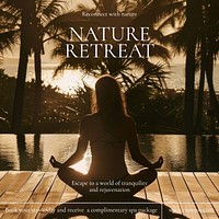 Nature retreat Instagram post template