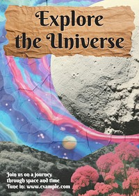 Explore the universe poster template