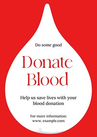 Donate blood poster template