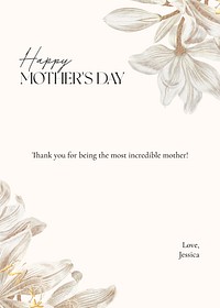 Happy mother's day card template