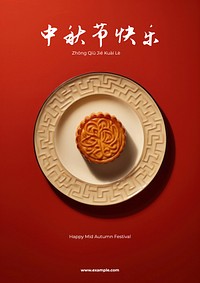 Mid-autumn festival poster template