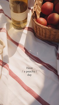 Peachy day quote Facebook story template