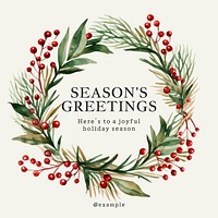 Season's greetings Instagram post template