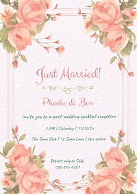 Wedding invitation card template