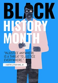 Black history month poster template