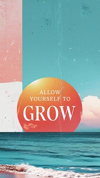 Allow yourself to grow Facebook story template