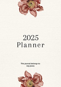 Journal planner poster template