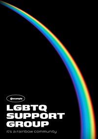 LGBTQ support group poster template