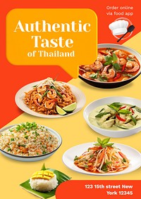 Authentic taste poster template