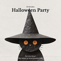 Halloween party invite Instagram post template