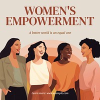 Women's empowerment Facebook post template