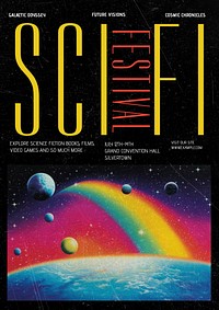 Scifi festival poster template