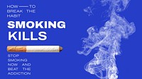 Smoking kills blog banner template