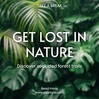 Forest trails Instagram post template
