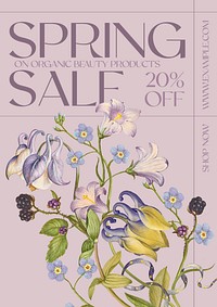 Spring sale poster template