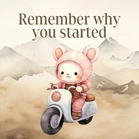 Remember why you started quote Instagram post template